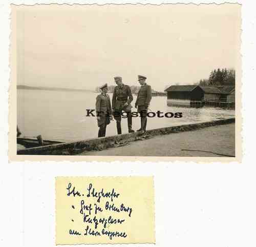 Soldaten Offiziere am See Starnbergersee Bayern  Foto Wehrmacht
