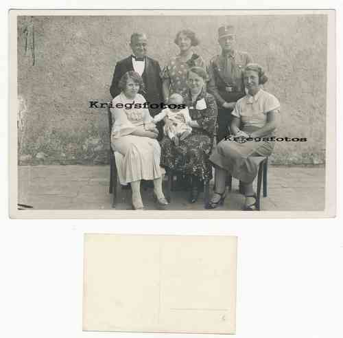 Familie im 3 Reich SA Mann in Uniform Frauen Kinder Postkarte