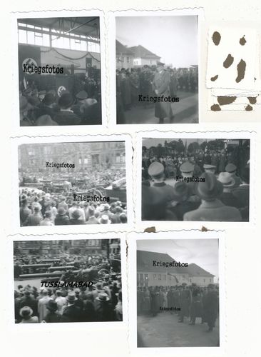 Historische Fotos der Wehrmacht Führer zu Besuche Stadt Einwohner Parade