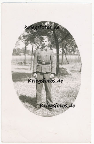 Portrait eines Soldaten der Waffen SS Kragen Kennung Postkarte